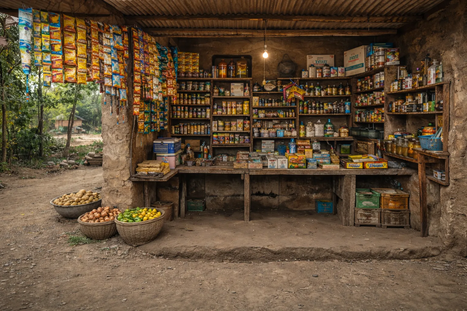 Indian rural kirana store